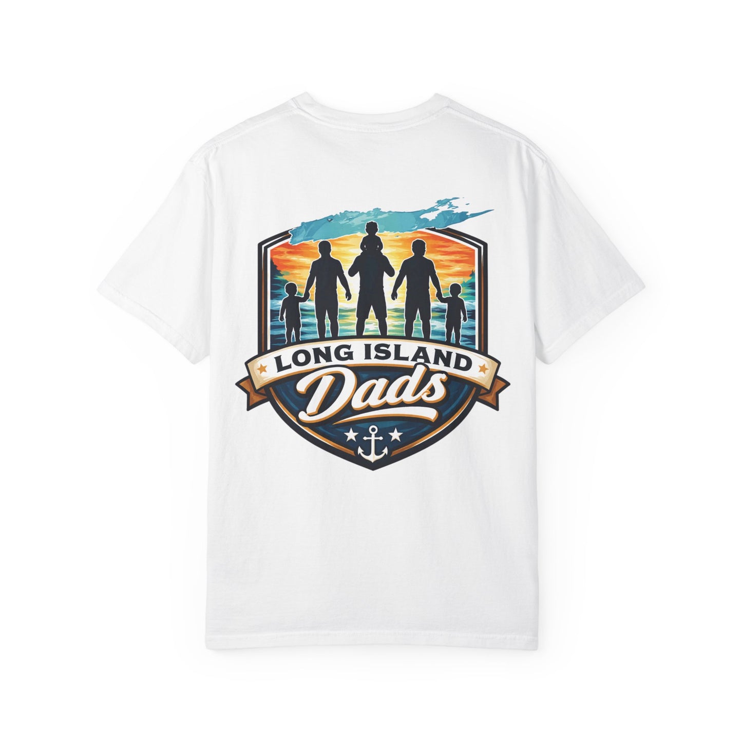 Long Island Dads T-Shirt | Family Shield, Sunset Beach Anchor