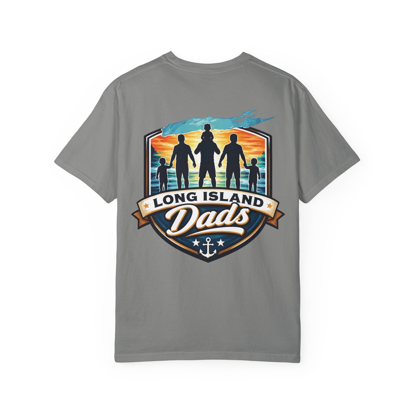 Long Island Dads T-Shirt | Family Shield, Sunset Beach Anchor